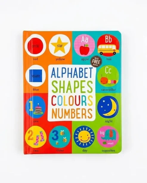 Alphabet, Shapes, Colours, Numbers