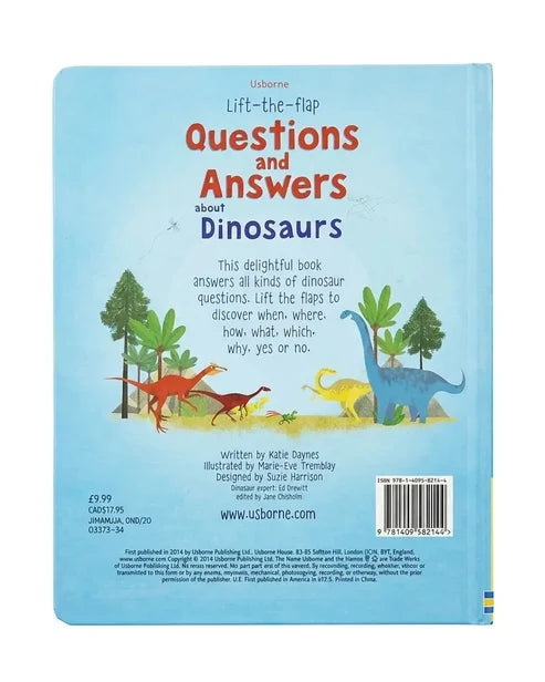 Lift-the-Flap Questions and Answers About Dinosaurs by Katie Daynes