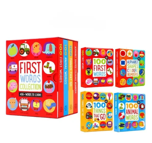 The First Words Collection 4-Book Set for Toddlers